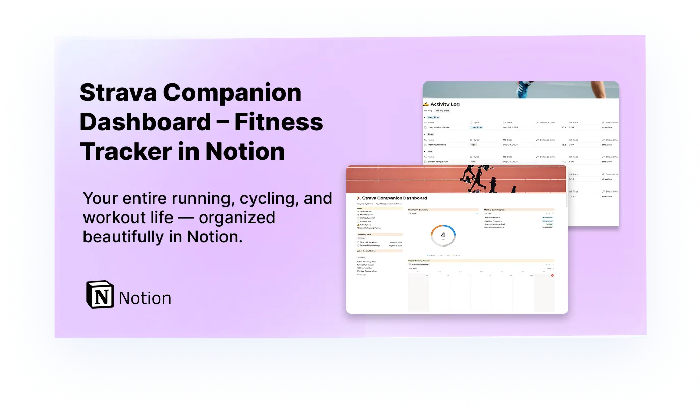 Strava Companion Dashboard – Fitness Tracker in Notion